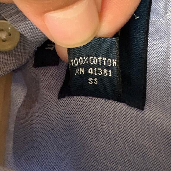 Ralph Lauren Size 16 Button Down 100% Cotton Blue 34/35 - Picture 4 of 7